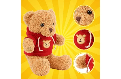 Miś z bluzą 30 cm – pluszowa zabawka dla dzieci 0+