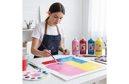 Farby plakatowe 12 x 1000 ml – 12 odcieni