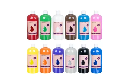 Farby plakatowe 12 x 1000 ml – 12 odcieni