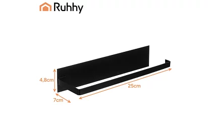 Uchwyt ścienny na ręczniki papierowe 25 cm – czarny