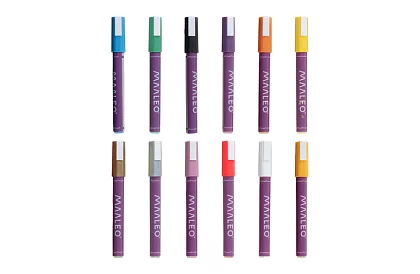 Markery dekoracyjne akrylowe – zestaw 12 kolorów