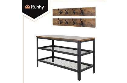 Ściana przedsionka - szafka na buty + 2 półki z wieszakami