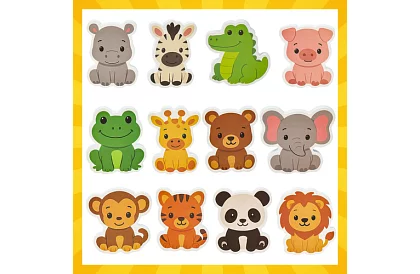 Naklejki piankowe – zwierzątka do wanny, na kafelki