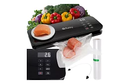 Zgrzewarka próżniowa do folii z wagą – 80 kPa, 120 W + akcesoria