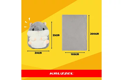 Koc 200 × 105 cm – poduszka i pluszowa zabawka 3 w 1