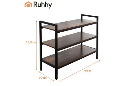 Szafka na buty z drewnianymi półkami 58,5 × 79 × 30 cm