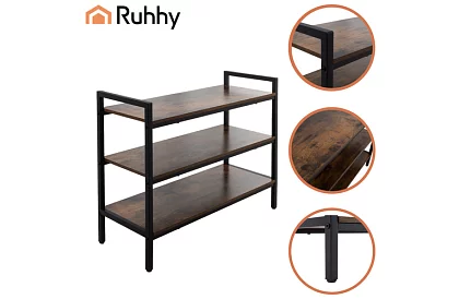 Szafka na buty z drewnianymi półkami 58,5 × 79 × 30 cm