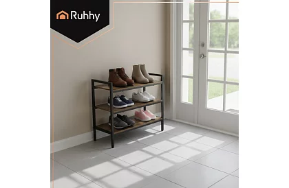 Szafka na buty z drewnianymi półkami 58,5 × 79 × 30 cm