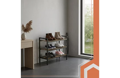 Szafka na buty z drewnianymi półkami 58,5 × 79 × 30 cm