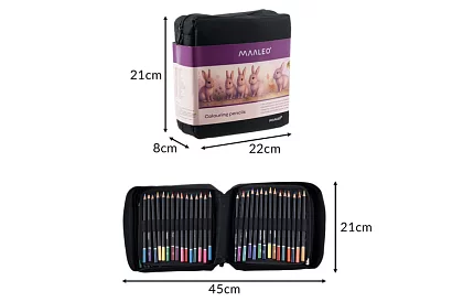 Zestaw kredek Art 120 kolorów w etui + Szkicownik + Zeszyt do rysowania