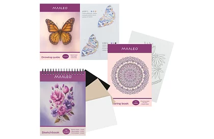 Zestaw kredek Art 120 kolorów w etui + Szkicownik + Zeszyt do rysowania