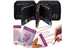 Zestaw kredek Art 120 kolorów w etui + Szkicownik + Zeszyt do rysowania