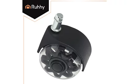 Zapasowe gumowe kółka do krzeseł biurowych – 5 sztuk czarne