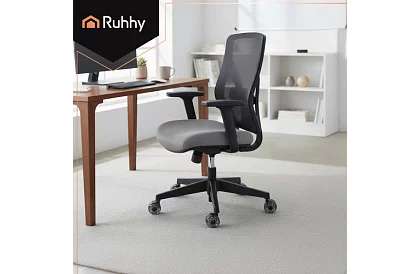 Zapasowe gumowe kółka do krzeseł biurowych – 5 sztuk szare