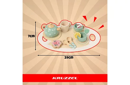 Zestaw herbaciany z drewna – zielony