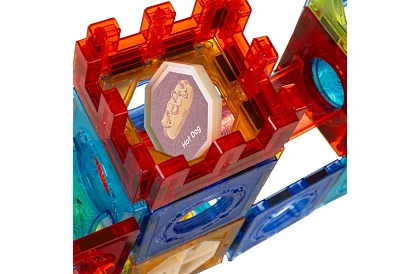Edukacyjny magnetyczny zestaw konstrukcyjny 3D – tor kulkowy 110 elementów