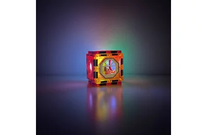 Edukacyjny magnetyczny zestaw konstrukcyjny 3D – tor kulkowy 110 elementów