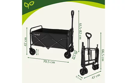 Wózek transportowy na plażę składany 90 l – nośność 100 kg