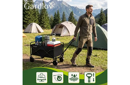 Wózek transportowy na plażę składany 90 l – nośność 100 kg