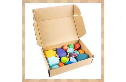 Drewniane klocki – zestaw 16 wytrzymałych klocków dla dzieci