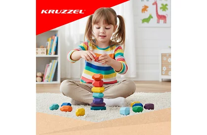 Drewniane klocki – zestaw 16 wytrzymałych klocków dla dzieci