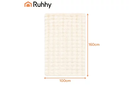 Ciepły aksamitny biały koc 160 × 100 cm