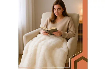 Ciepły aksamitny biały koc 160 × 100 cm