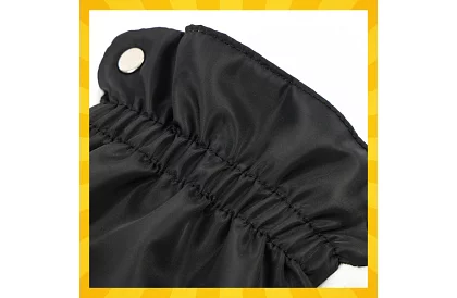 Czarny rękawnik - ciepłe rękawice na wózek