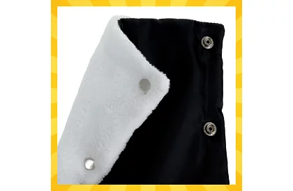 Czarny rękawnik - ciepłe rękawice na wózek