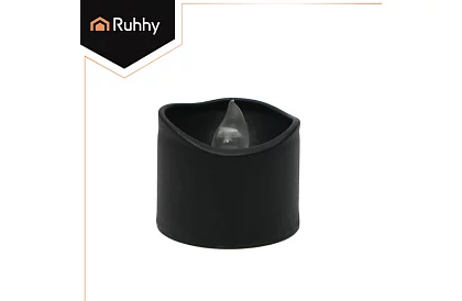 LED czarne świece z efektem płomienia 3,6 × 3 cm – zestaw 12 sztuk