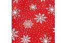 Długi czerwony bieżnik świąteczny z płatkami śniegu – 150 x 35 cm