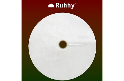 Podkładka pod choinkę – 150 cm, biała skóra