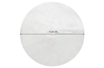 Podkładka pod choinkę – 150 cm, biała skóra