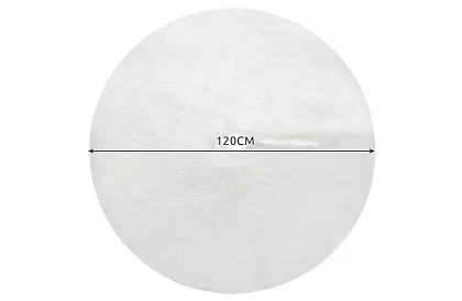 Podkładka pod choinkę – 120 cm, biała skóra