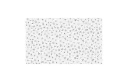 Obrus z płatkami śniegu 220 x 140 cm – białosrebrny