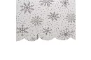 Obrus z płatkami śniegu 220 x 140 cm – białosrebrny