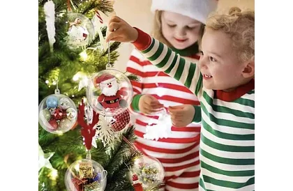 Bańki akrylowe do dekoracji, napełnienia - średnica 10 cm, 5 szt.