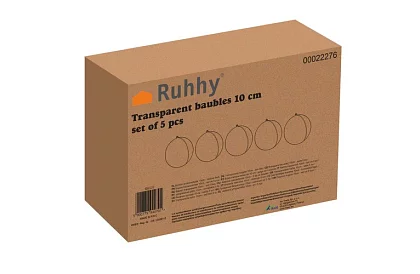 Bańki akrylowe do dekoracji, napełnienia - średnica 10 cm, 5 szt.