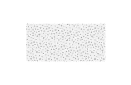 Obrus z płatkami śniegu 260 x 140 cm – białosrebrny