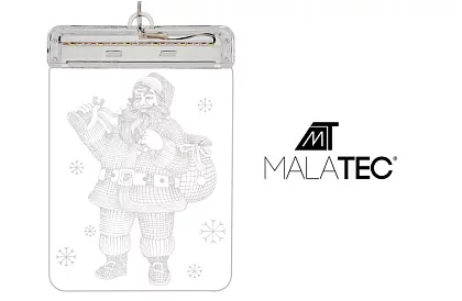 LED świąteczna witraż na baterie – MIKOŁAJ