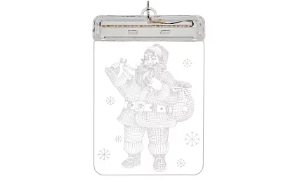 LED świąteczna witraż na baterie – MIKOŁAJ