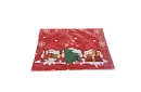 Długi bieżnik świąteczny 180 x 40 cm – czerwony z elfami