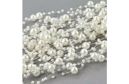 Dekoracje świąteczne – łańcuch z perłami 5 metrów