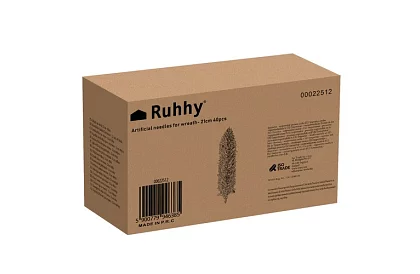 Gałęzie sztucznego świerka do dekoracji – 21 cm, 40 szt.