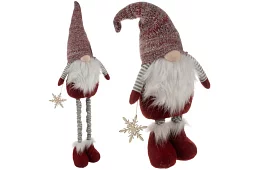 Świąteczny krasnal z czapką – teleskopowy 50-82 cm