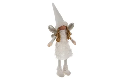 Wielkanocna biała wróżka z skrzydłami – 40 cm