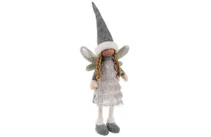 Wielkanocna srebrna wróżka z skrzydłami – 40 cm