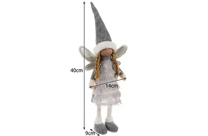 Wielkanocna srebrna wróżka z skrzydłami – 40 cm