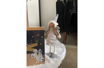 Wielkanocna srebrna wróżka z skrzydłami – 40 cm