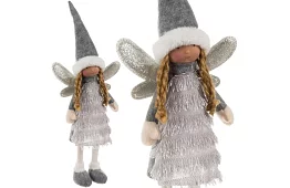 Wielkanocna srebrna wróżka z skrzydłami – 40 cm